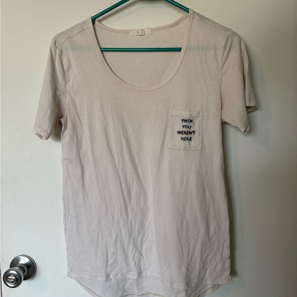 Vans Cream Short Sleeve Tee with Pocket
